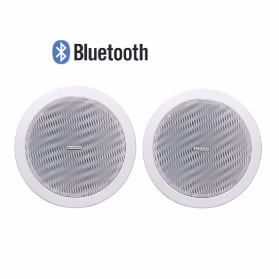 15 Watt 5 Zoll kabelloser aktiver Bluetooth-Vollbereichs-Koaxiallautsprecher zur Decken-/Wandmontage, paarweise für PA-System und BGM mit Hochtöner