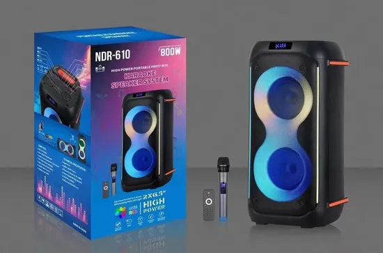 Starker Bass, individuelle Full-Range-Party-Soundbox, tragbarer kabelloser Dual-6,5-Zoll-Lautsprecher mit hoher Qualität